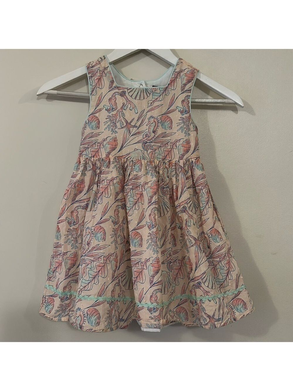 Cynthia Rowley Seashell Fit & Flare Pastel Cut Out Back Sleeveless Toddler Dress
